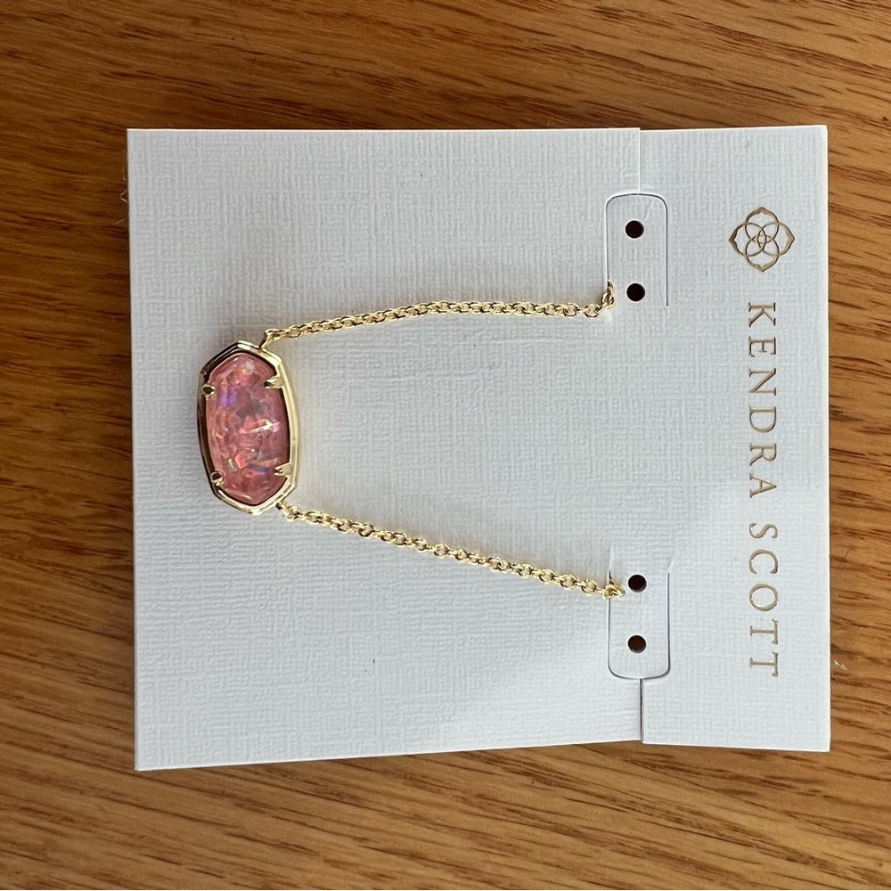 Kendra Scott Gold Bracelet with Pink Stone